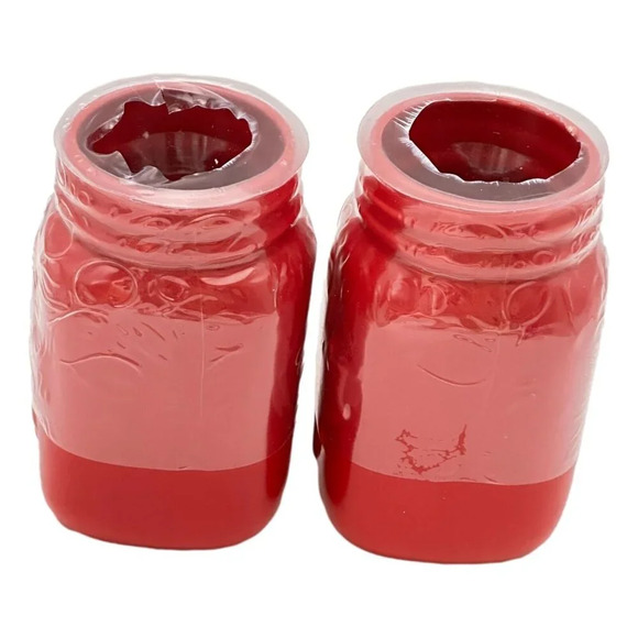 Canadian Club Ceramic Jar Lot 2 Whisky Red Maple Leaf Mason Jar Promo New - Picture 4 of 7